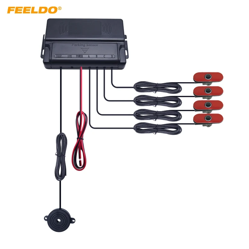 FEELDO 1Set Auto Original Style 4PCS Sensors Car Reverse Backup Beep