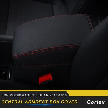 

Car Central Armrest Box Cover Storage Box Frame Trim Sitcker for Volkswagen Tiguan 2010-2016