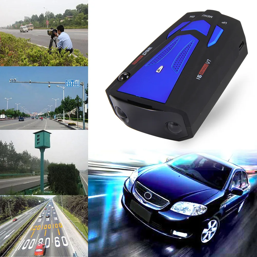 VicTsing Car Trucker Speed V7 Radar Detector Voice Alert Warning 16 Band Auto 360 Degrees LED Display English Russian Blue Red   (9)