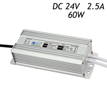 

14Pcs 24V 2.5A 60W IP67 Waterproof Switch Switching Power Supply Driver for LED Strip AC110~220V To DC Transformer Aluminum