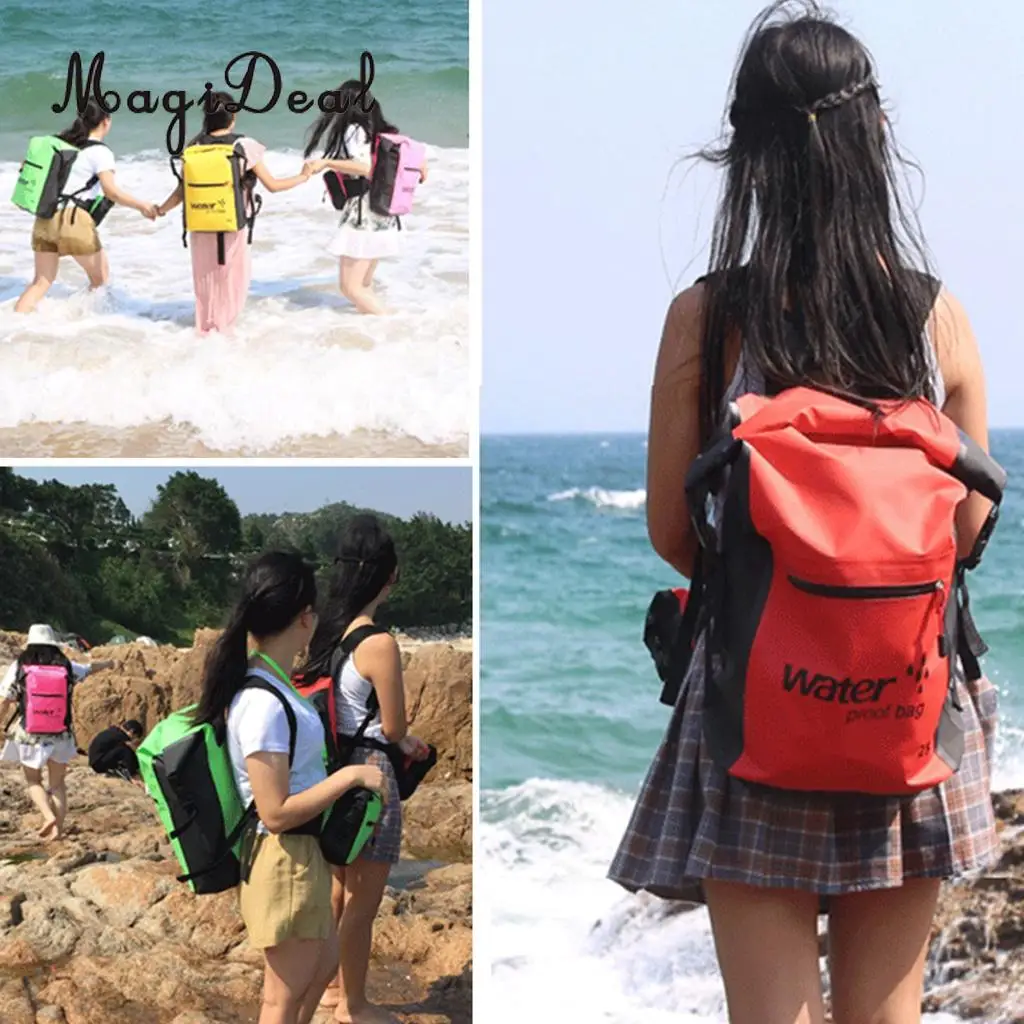 Durable 25L Waterproof Dry Backpack Rucksack Kayak Canoe Boat Surfing Bag for Fishing Flatable Boat Surfing Sailing Accessories