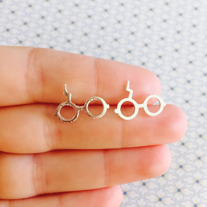 

FENGLI Classic Glasses Stud Earring for Women Personality Statement Earrings Tiny Stainless Steel Earings Best Mother Gift