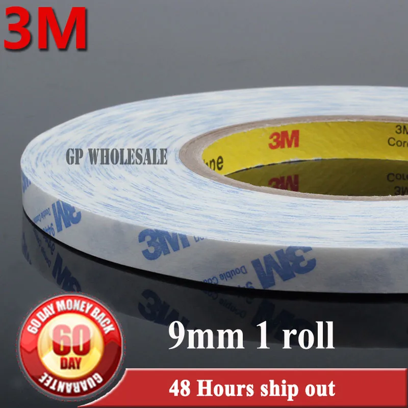 9mm* 50M 3M 9448A White Tissue Tape Double Sided Adhesive for iphone