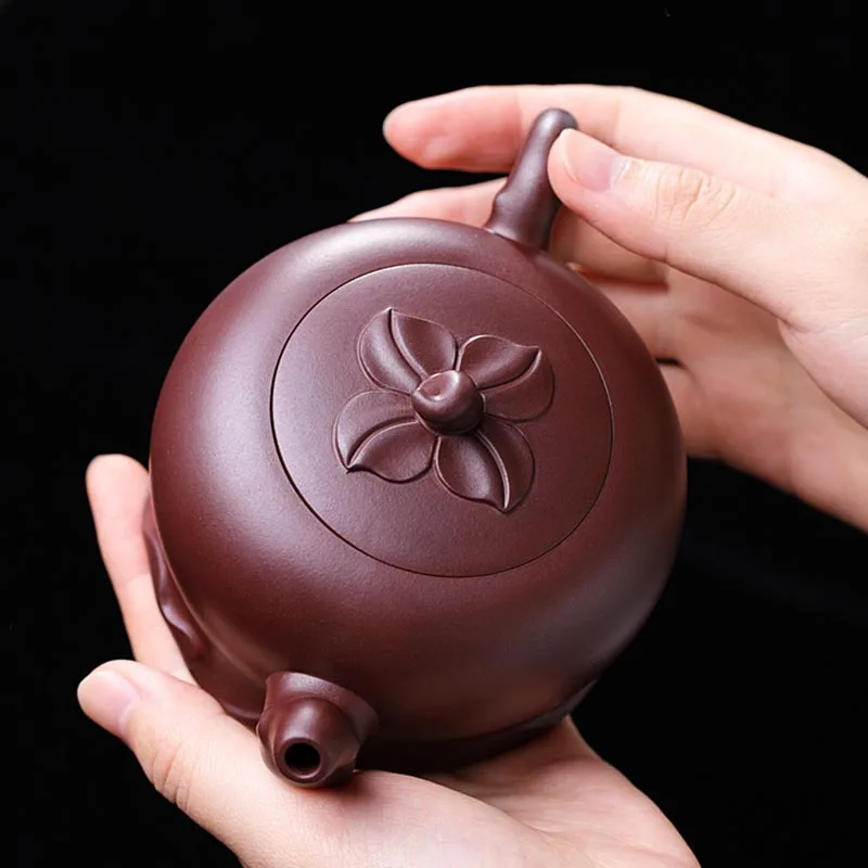 300ml Authentic Yixing Purple Clay Teapot All Handmade Purple Mud Zisha