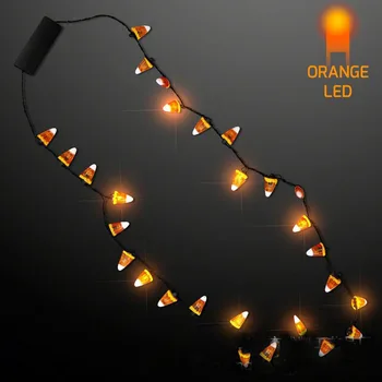 شراءمخيف ثلاثة طرق تضيء 8LED أضواء الحلوى الحلو 35 بوصة (89 سنتيمتر) طويل هالوين مهرجان الإنارات قلادة الزخرفية مجوهرات