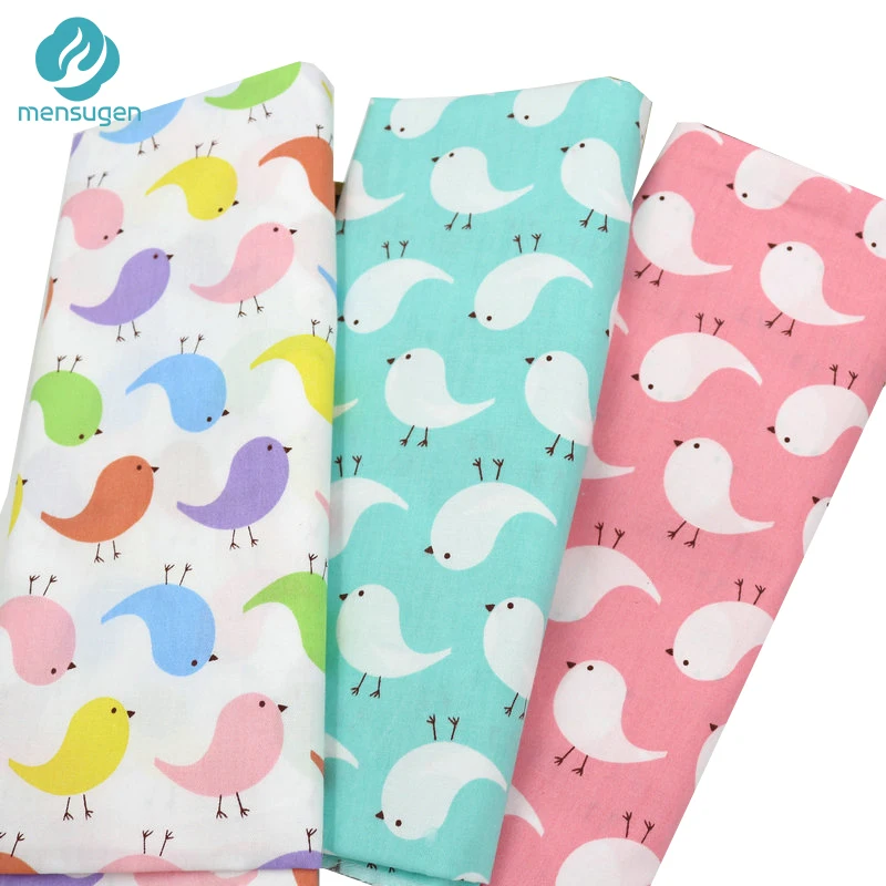 

2016 New 50cm*160cm Multicolor Birds Cotton Fabric for Sewing Pillows Cushions Bed Sheet Cloth Sewing Tissue Patchwork Telas