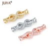 JUYA Copper CZ Rhinestone Round Infinity Clasps Hooks For Jewelry Making DIY Pearls Necklace Bracelet Accessories Suppliers ► Photo 2/6