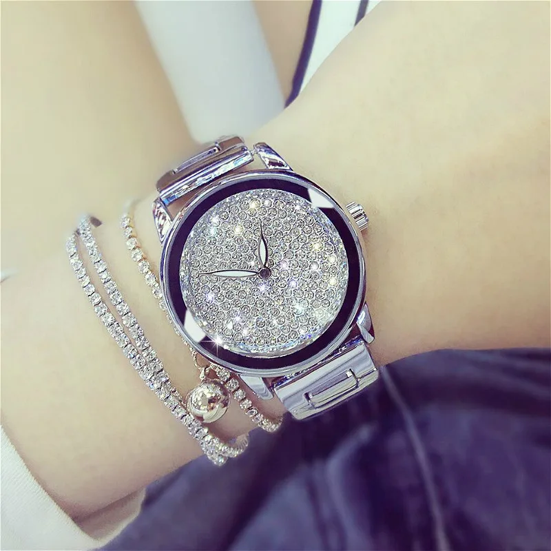 BS bee sister Super Simple Design WristWatch Rhinestone Fashion Casual Rhinestone Womens Watches Bracelet Luxury Ladies Watch