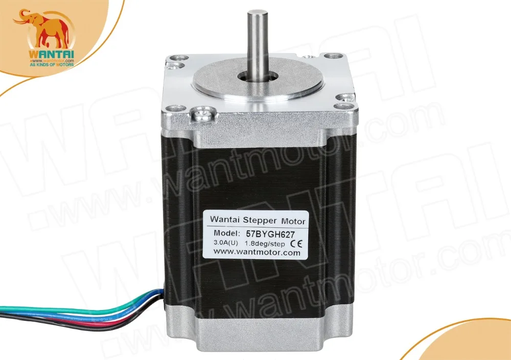 ЕС бесплатно! Wantai 1 шт. Nema23 шаговый двигатель 57BYGH627 3.0A 270oz-in 76 мм 4-свинцовый CE ROHS ISO CNC