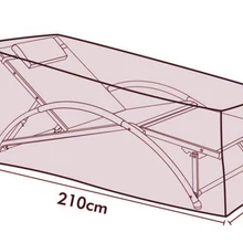 Защитный чехол для шезлонга 210x75x40 см, чехол для садовой мебели, водостойкий Чехол для уличной мебели