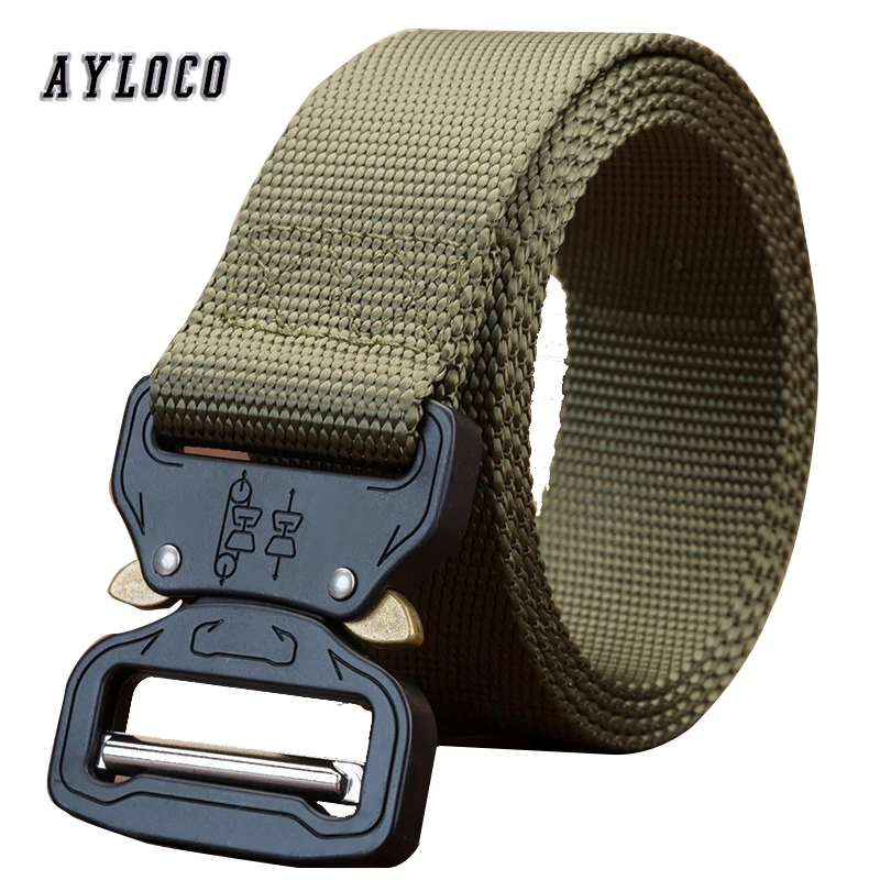 

Army Tactical Belt Men Military Police Waist Belts SWAT Combat Training Nylon Gear Rock Climbing Rappelling Waistband