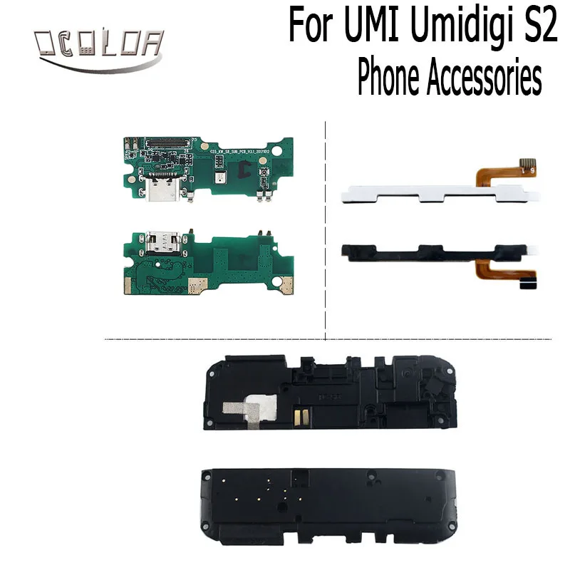 Ocolor для UMI Umidigi S2 гибкий кабель питания и громкости кабель USB плата громкий динамик USB разъем плата для зарядки сборка Ремонт для Umidigi S2