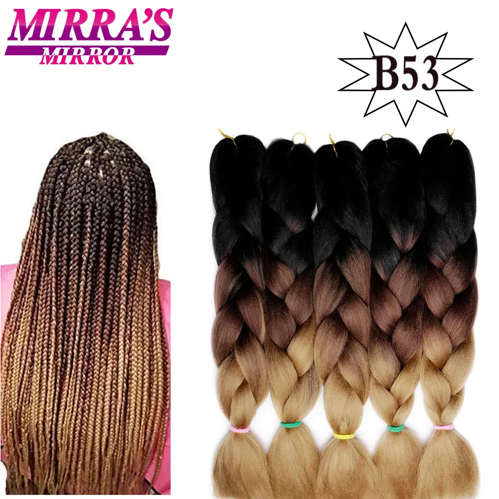 Mirra's зеркальный коса из розовых волос длинные, радужной расцветки косички синтетические крючком волосы синий блонд Зеленый Красный Наращивание волос