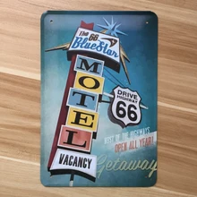 Xd130 Топ Мода шоссе 66 олова Признаки Ретро украшения Винтаж металла Доска живопись плакат Декор 20x30 см