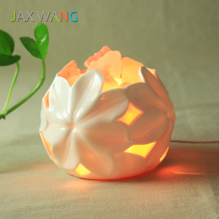 

LED USB Crystal Salt Night Light Himalayan Ceramic Crystal Rock Salt Lamp Air Purifier Night Light Bedside Creative Lamp Avize
