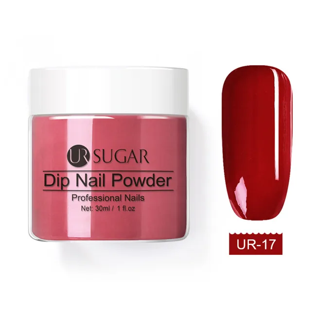 UR SUGAR Nail Art Dipping Nail Powder Color Natural Dry Without Lamp Nail Dipping System Powder Nails Decoration - Цвет: Color 17