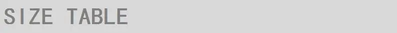1size table