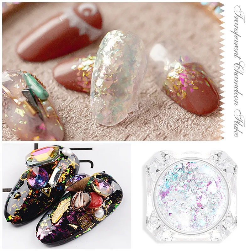 

Magic Mirror dip powder 12 colors with brush packing fashion glitter nail NP1922 Nail Decoration Irregular Paillette Manicure