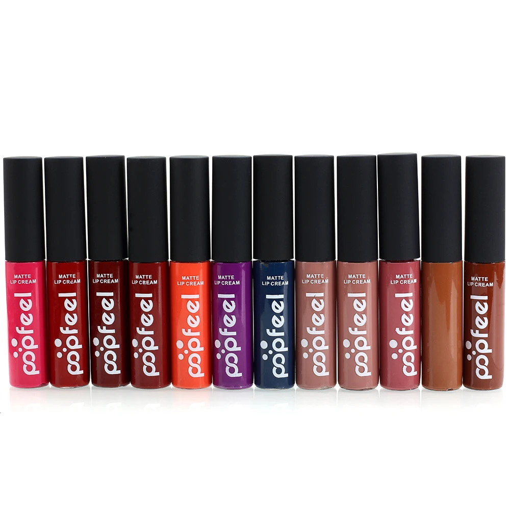 

Waterproof Long-lasting l ip Gloss Pigment Red Velvet Matte Liquid l ipstick Makeup l ipbalm batom 1pcs massage