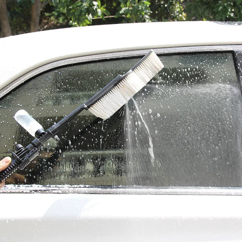 

1 set Eco-friendly Car Wash Through Water Washing Brush Long Handle Water Flow Switch Foam Bottle Car Cleaning Auto Tools