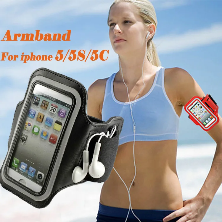 تعديل sport gym الشارة الحقيبة حالة لتفاح iphone 5 5 ثانية 5c سي للماء الركض الذراع الفرقة الهاتف المحمول حزام الغلاف
