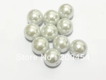

20mm 100pcs/lot Pure White Chunky Round Imitation Acrylic Pearl Beads For Kids Jewelry Making