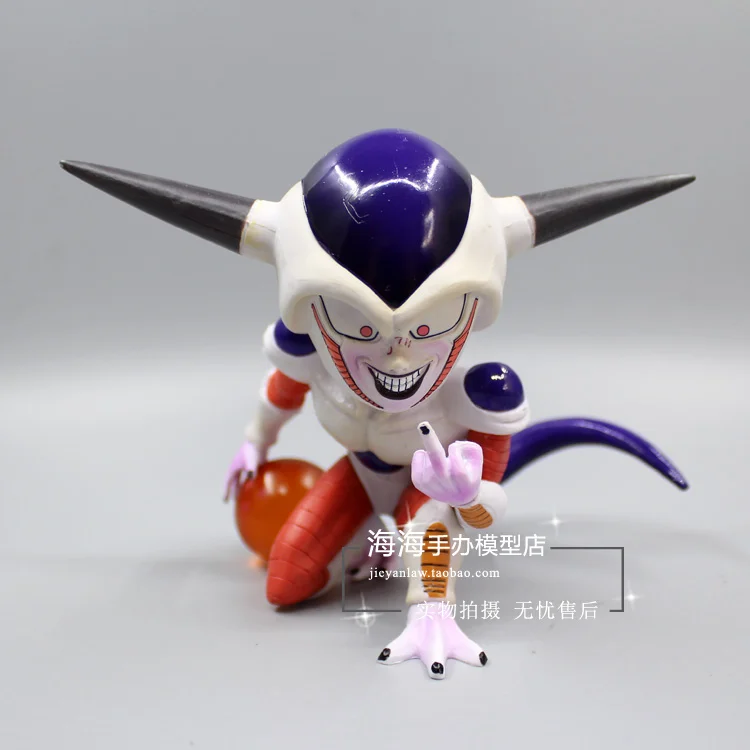 

New Comic Anime Dragon Ball 2nd Stage Frieza GK Middle Finger with Basketball Figure Model Toys Funny Gift