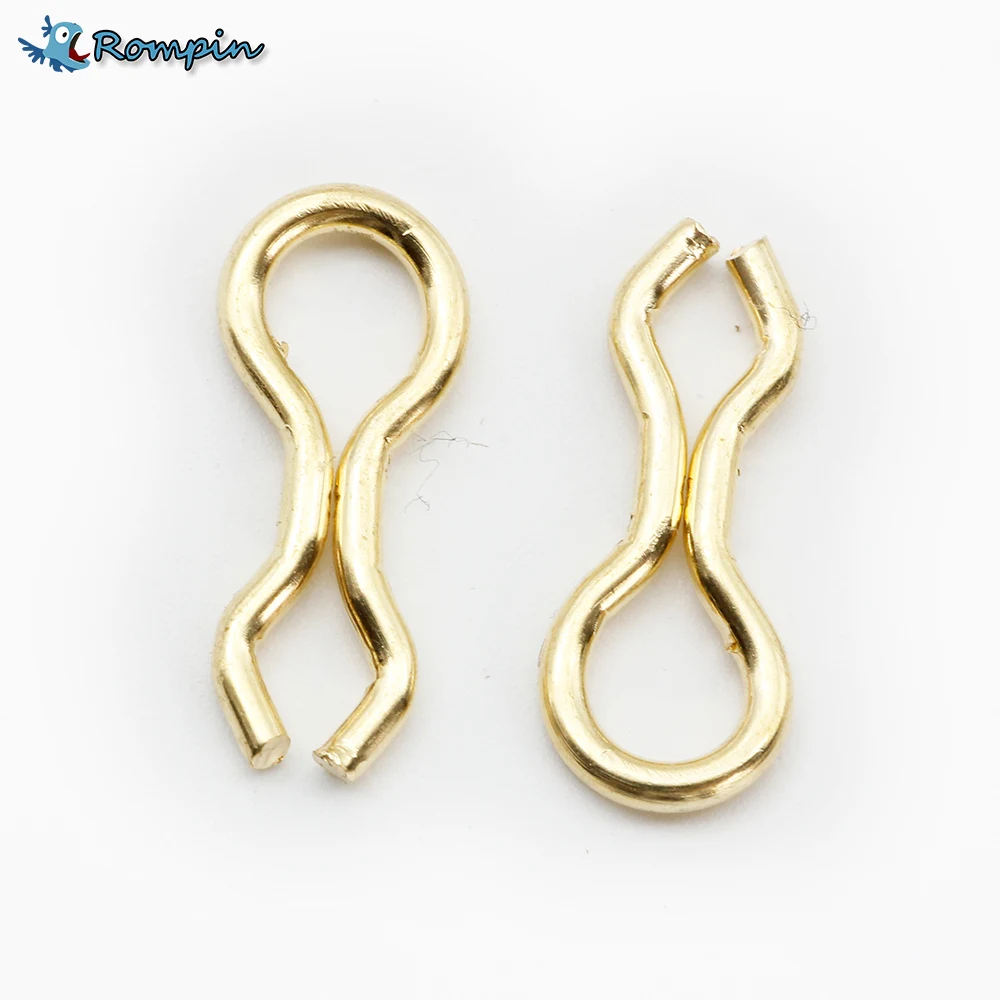 

Rompin 50pcs/bag Stainless Steel Fishing Swivels Interlock Hooked Snap Fish Hook Connector Lure Tools