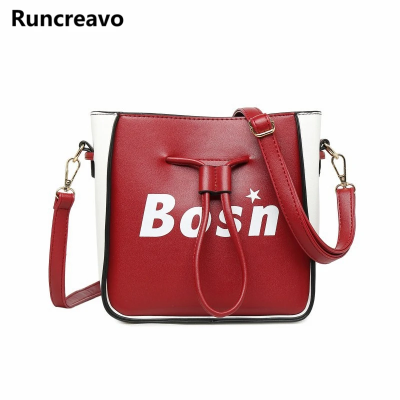 

2018 new fashion hit color bucket bag Braided belt wide ribbon portable shoulder bag with letters messenger bag bolsa feminina
