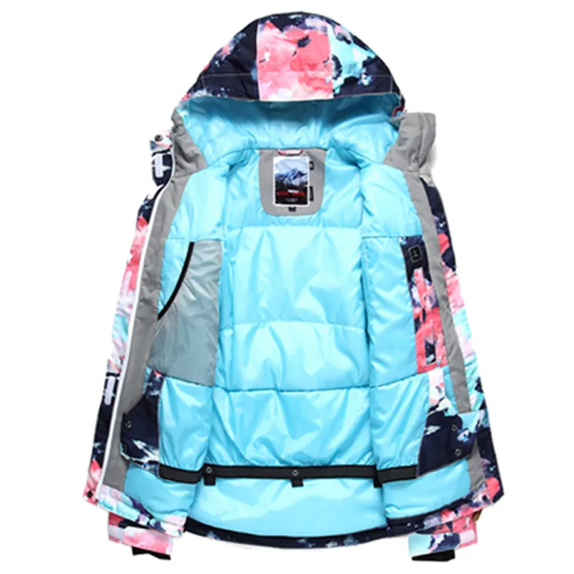 2018 wintersport GS colorido snowboard chaqueta chaquetas de esqui mujer veste de esquí ropa mujer