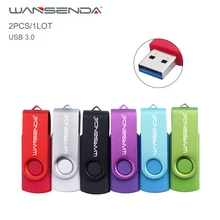 Wansenda USB 3,0 Мини Поворотный цветной USB флеш-накопитель 64 ГБ 32 ГБ 16 ГБ 8 ГБ 4 ГБ Хорошее качество креативный флеш-накопитель 2 шт./1 лот
