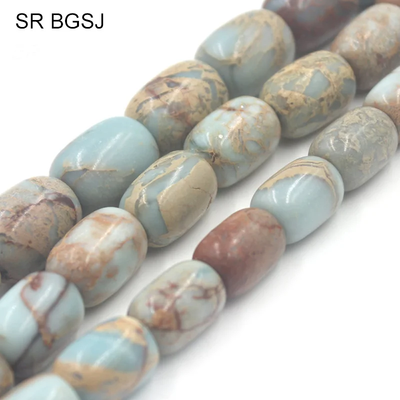 

Free Shipping 12x16mm 13x18mm 15x20mm Column Natural Shoushan Stone Gems Jewelry Making Spacer Beads Strand 15"