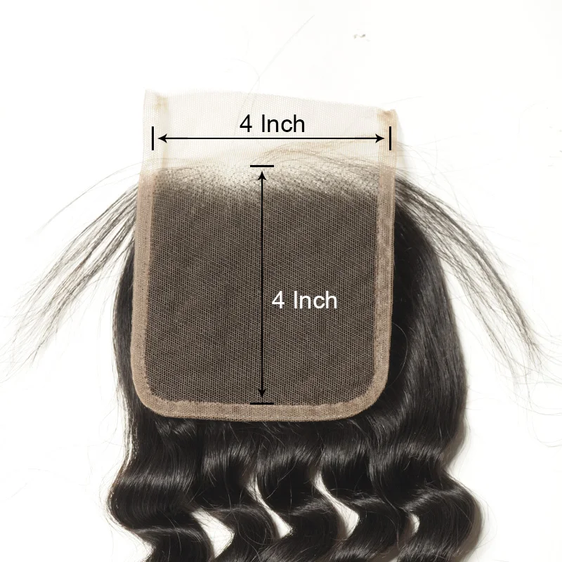 [FYNHA] Indian Virgin Hair Weave Loose Wave 3 Bundles With Lace Closure Human Hair Extensions