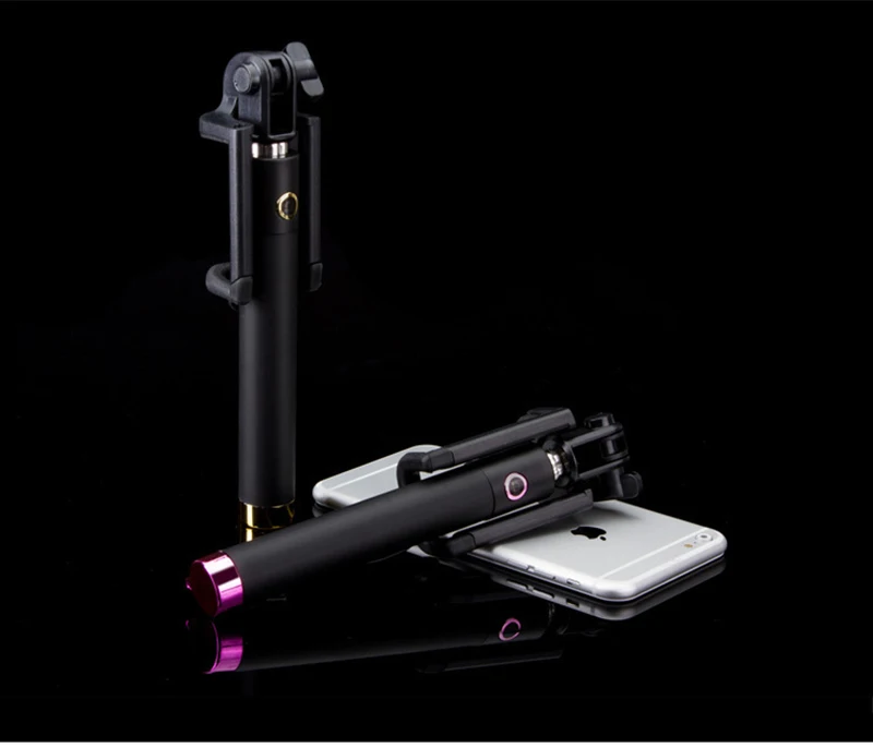 ManiFun Battery Free Selfie Stick Wired Extendable Monopod Cable Control Self-portrait for Android iPhone Samsung Xiaomi (1)