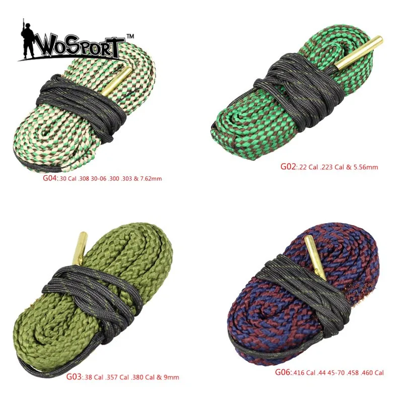 

Hunting Gun Cleaner Snake.22 Cal .223 Cal & 5.56mm,9mm,7.62mm,4.5mm Calibre Snake Rope Rifle Cleaning Barrel