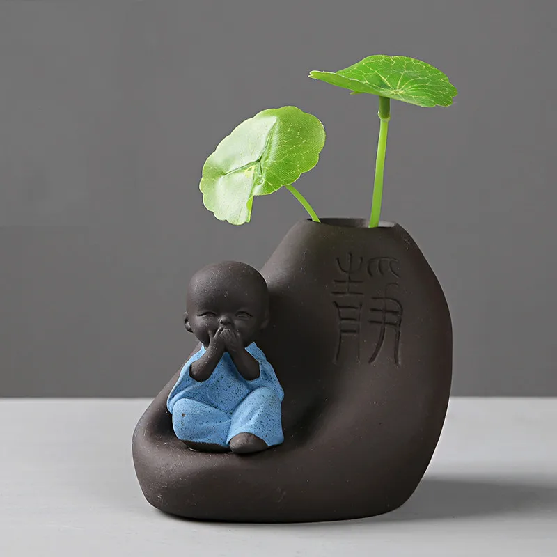 

Creative Ornaments Handmade Zen Flower Ornament Water Culture Flower Vase Home Office Living Room Decoration