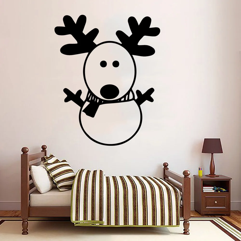 

DIY Art snowman Wall Sticker Home Decor Decoration Removable Wall Sticker Rooms Home Decoration Kids Room Decor