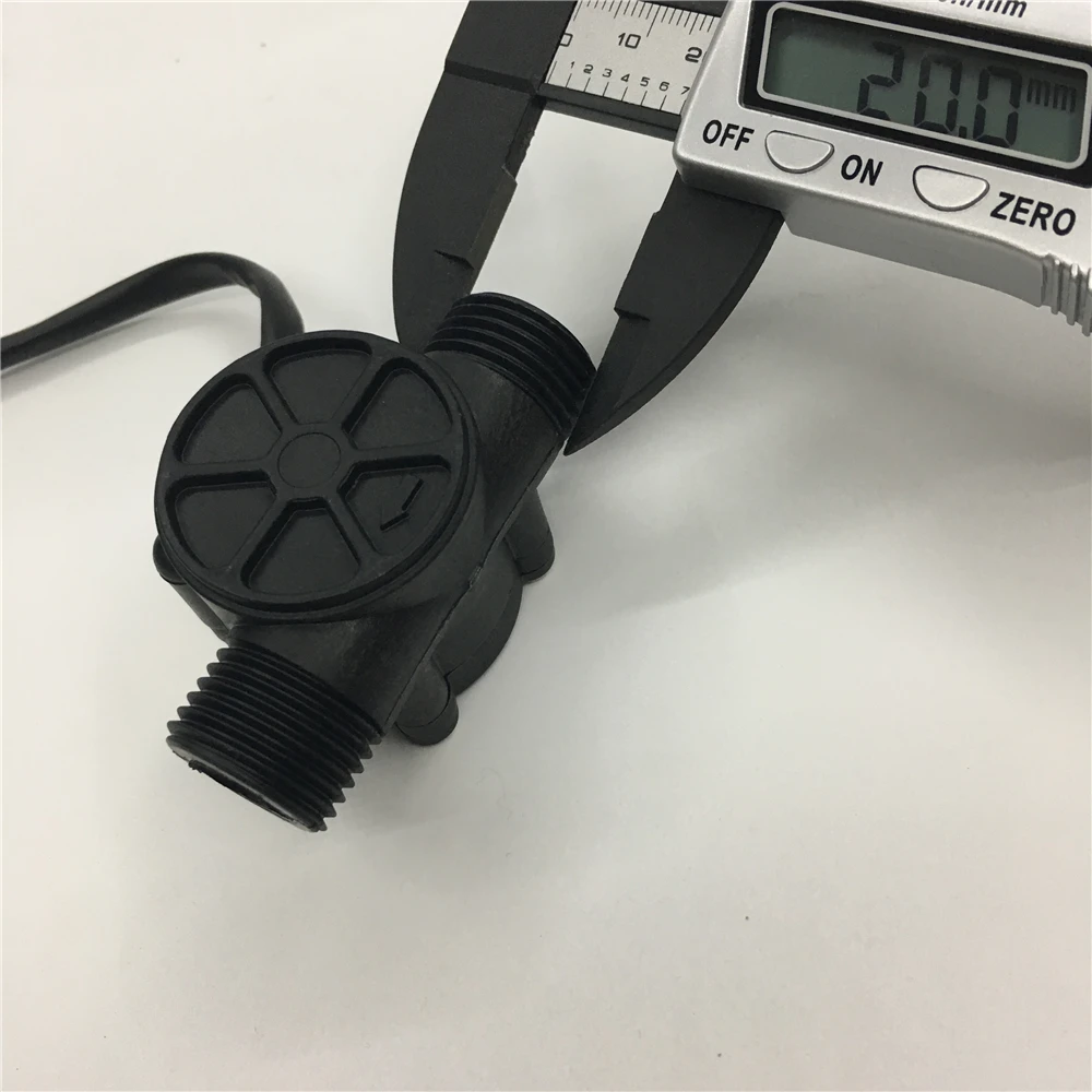 YF-S201 Turbine Flowmeter DC3.5~24V G1/2"1-30L/min Hall Water Sea Plastic Flow Sensor Meter NPN Signal