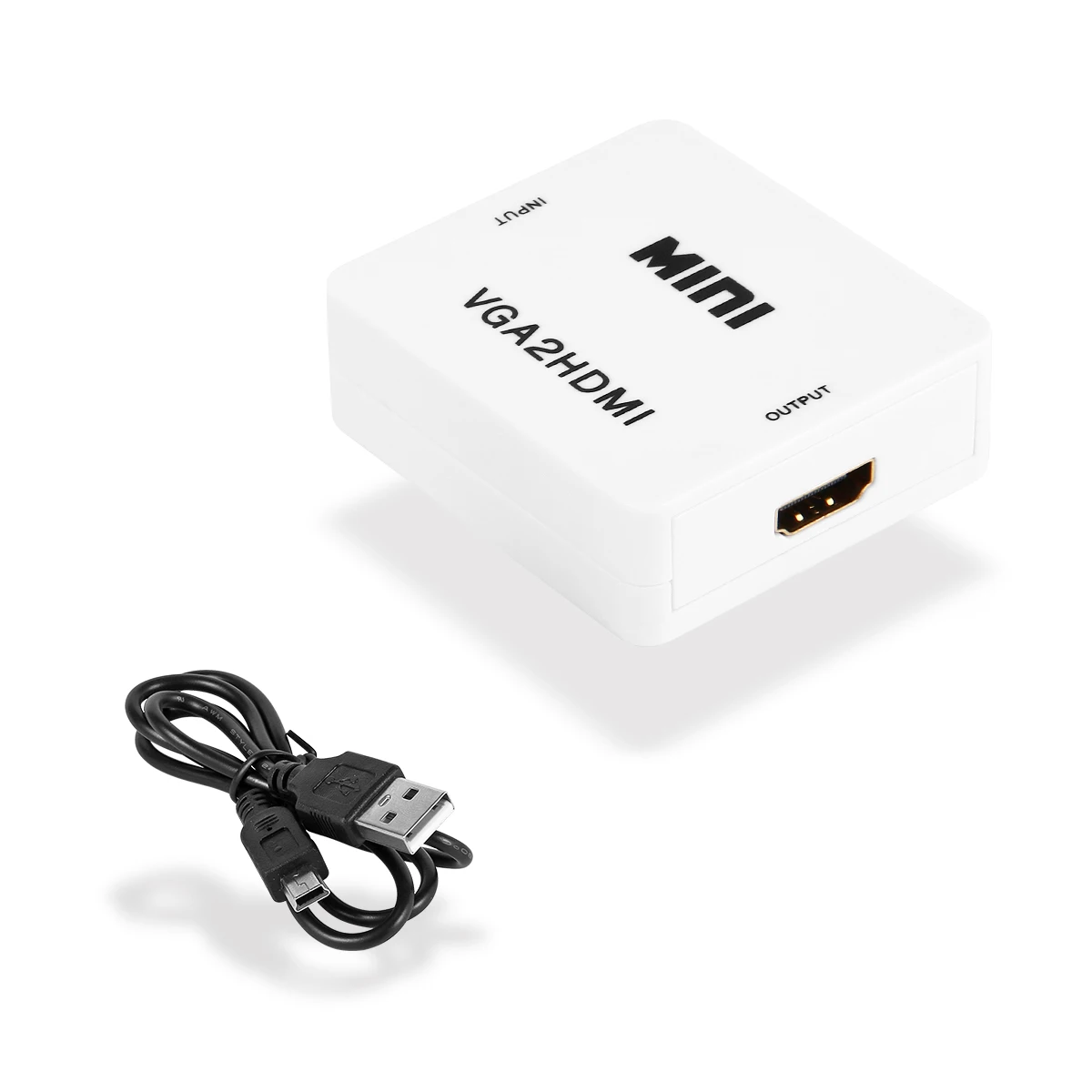VGA To HDMI HD 1080P HDTV Video Audio Mini Converter Box Adapter+65cm Cable For PC Laptop AC308 |