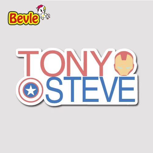

Bevle 9684 Marvel Avenger Super Hero Tony Steve Fashion Stickers Waterproof Tide 3M Sticker Fashion Phone Skateboard Graffiti