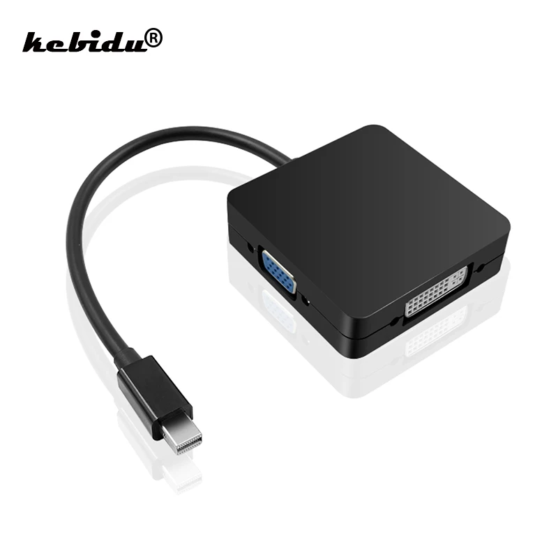 Kebidu 3 в 1 Mini DP порт дисплея к HDMI/DVI/VGA Кабель адаптер для Apple MacBook Pro TV Box|Кабели VGA| |