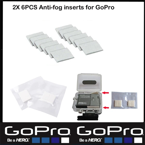 12Pcs Anti Fog Inserts Recycle Anti Fog Drying Inserts for All Gopro