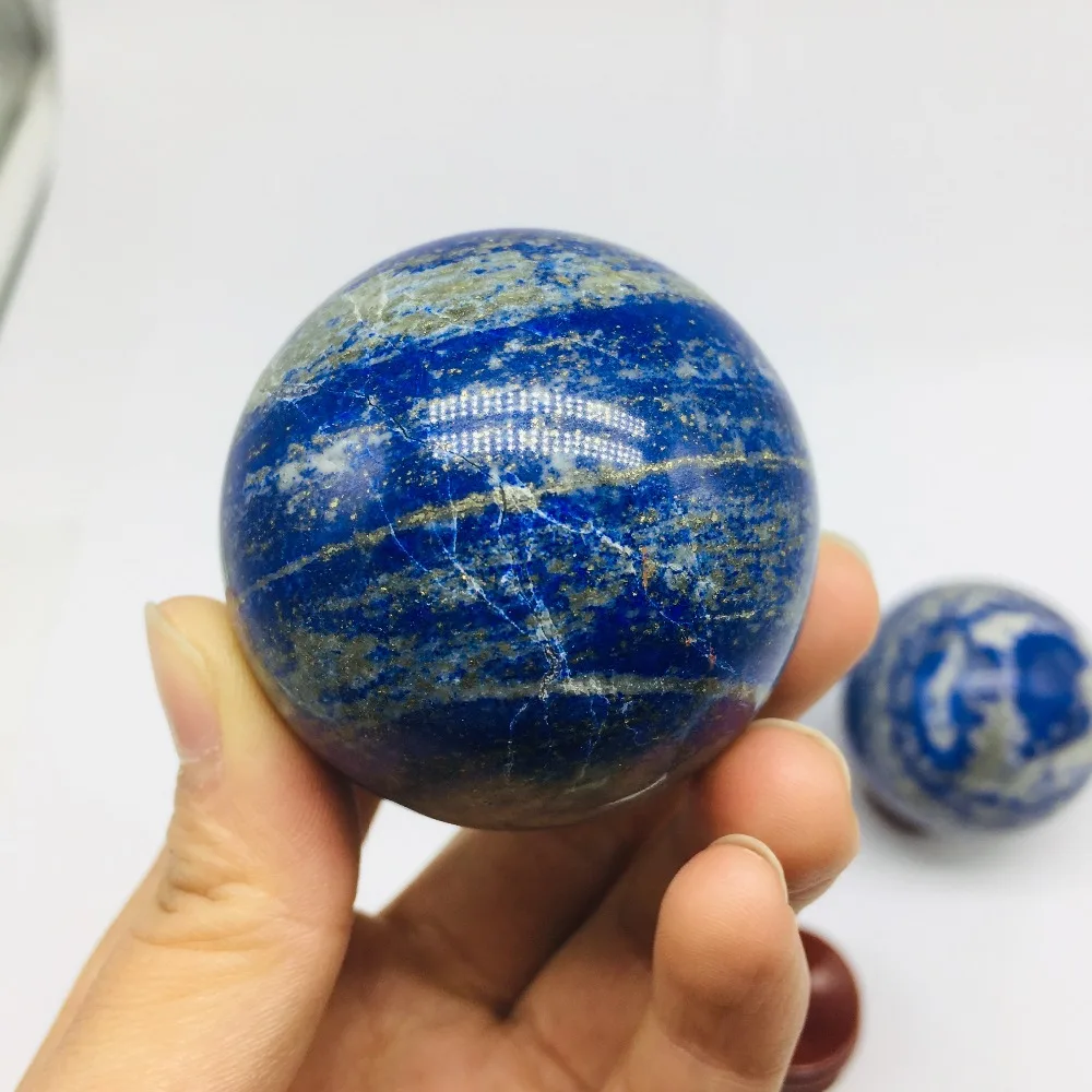 

50mm Natural Crystal Ball Mineral Lapis Lazuli Healing Sphere Healing Stone Large Crystal DIY Home Decoration Accessory