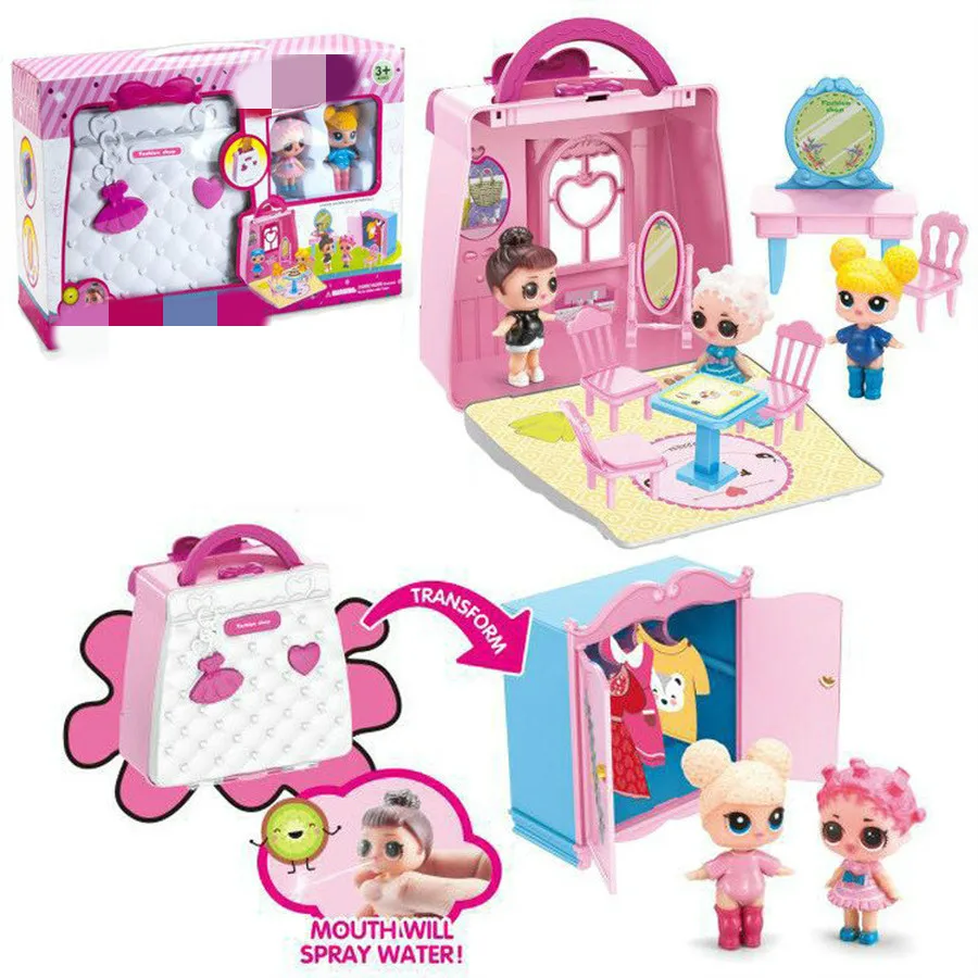 

New Product lol Dolls Villa Set Action Figures Toys Christmas Kids Gift Girls lol Diy Surprised Dolls Handbag Every Family A059