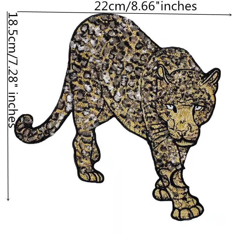 1 шт. крутой Большой Тигр Леопард вышивка блестками аппликация для одежды DIY Модная одежда сумки пришить Аппликация Патчи TH1412