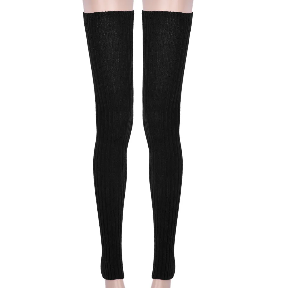 Новые дизайнерские супер длинные зимние теплые гетры выше колена, высокие носки, обтягивающие чулки, Aug12