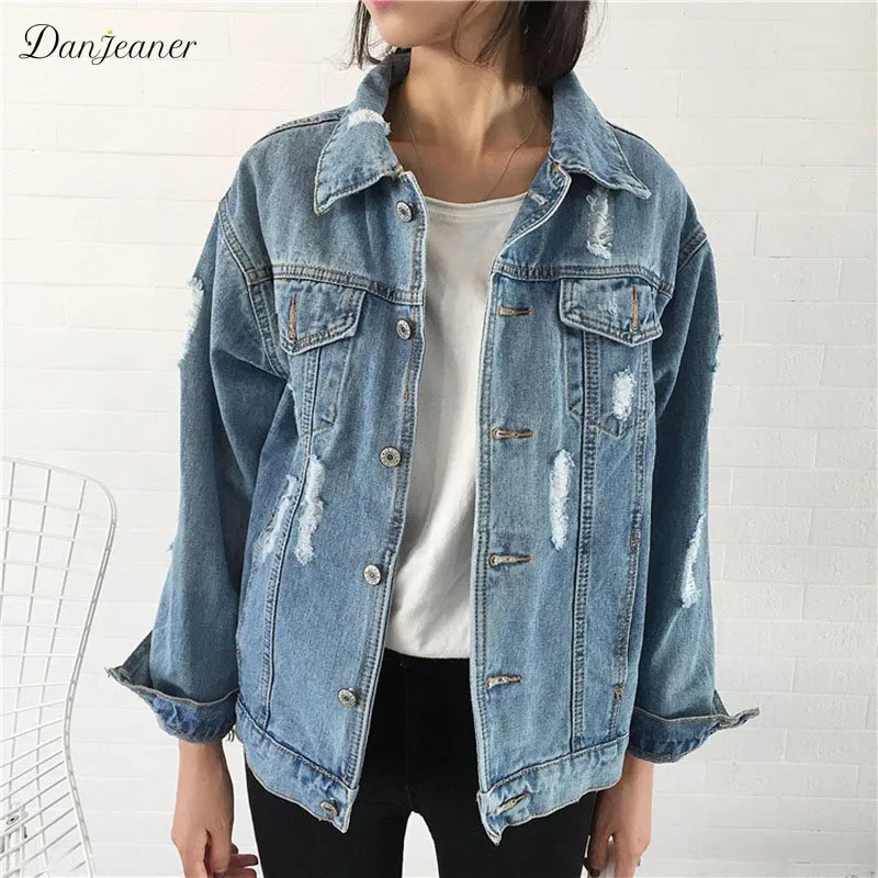 Greatest  Danjeaner Brand 2018 Women Basic Coat Denim Jacket Autumn Winter Plus Size Bomber Jacket For Women 