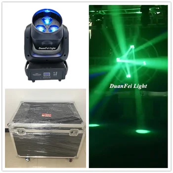 

(Flightcase package) 8pcs/lot Stage spotlight lyre beam zoom moving head 3x40w 4in1 rgbw led moving head bee eye