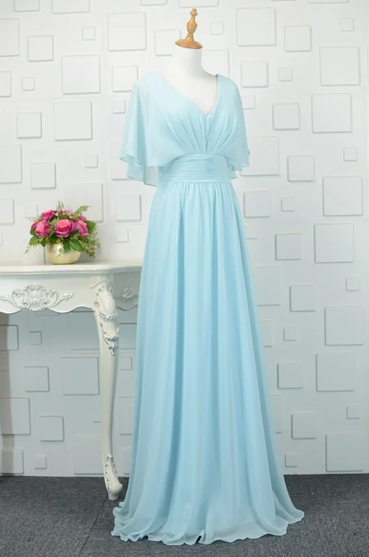 JaneVini простое шифоновое платье для подружки невесты для свадебной вечеринки Бургундия Плюс Размер Vestidos Dama синее женское длинное формальное платье