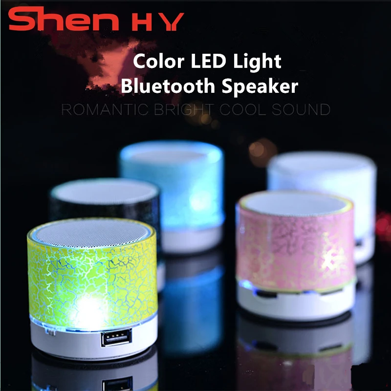 Portable Mini Bluetooth Speaker Wireless TF Card USB Disk Music Sound Box Colorful LED Lights Built-in Micro For iPhone Samsung |
